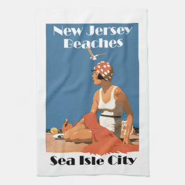 New Jersey Strände ~ Sea Isle City Geschirrtuch