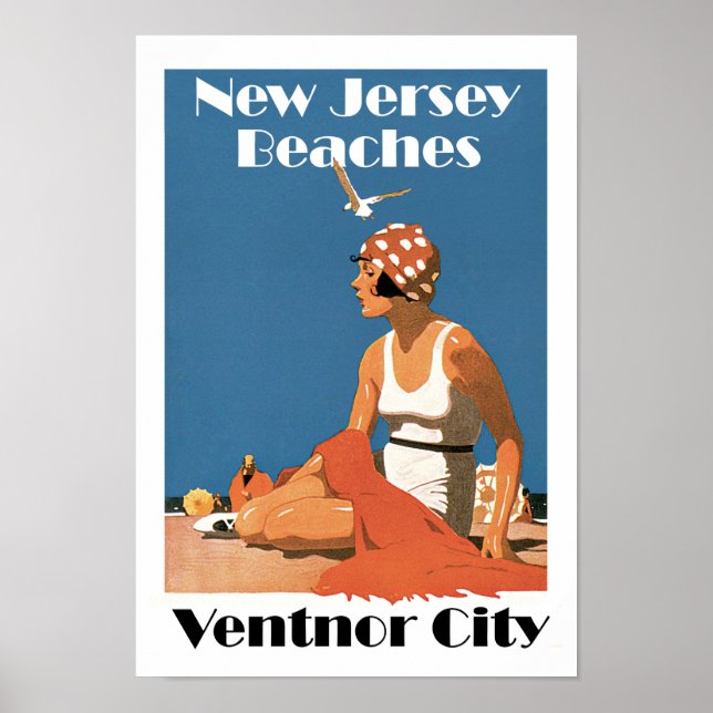New Jersey Strände ~ Ventnor City Poster (Vorne)