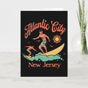 New Jersey Surfer Atlantic City Nj Surfen Strand V Karte