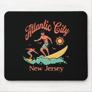 New Jersey Surfer Atlantic City Nj Surfen Strand V Mousepad