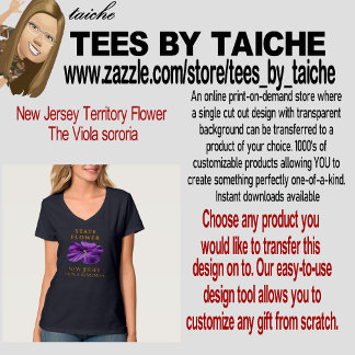 New Jersey Territory Blume Viola sororia T-Shirt