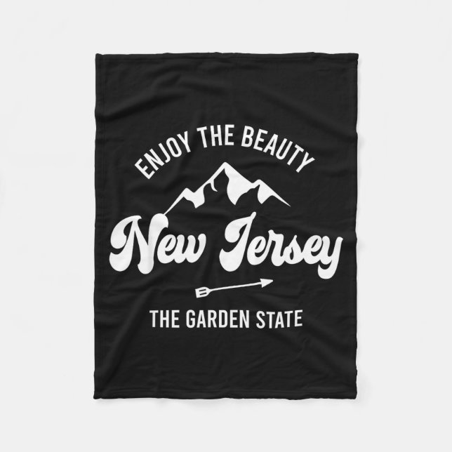 New Jersey - The Garden State - Enjoy The Beauty  Fleecedecke (Vorderseite)