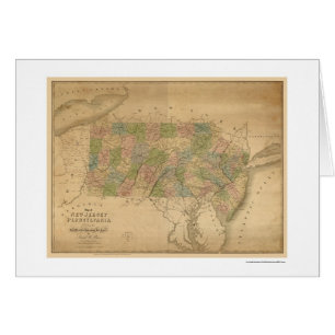 New-Jersey u. Pennsylvania-Eisenbahn-Karte 1839