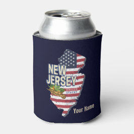 New Jersey United Staaten Retro Map USA Souvenir Dosenkühler