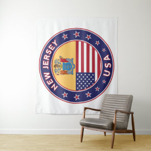 New Jersey, USA Staaten, New Jersey Leinwand, Post Wandteppich