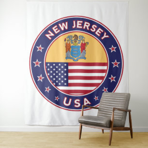 New Jersey, USA Staaten, New Jersey Leinwand, Post Wandteppich