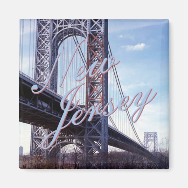 New Jersey USA State Souvenir Frigo Magnet (Devant)