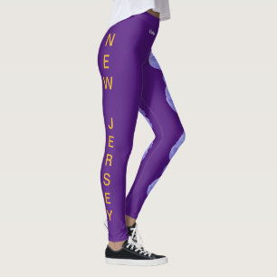 New Jersey Violet Staat Blume Leggings