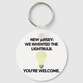New Jersey: Wir erfanden die Glühbirne. Schlüsselanhänger