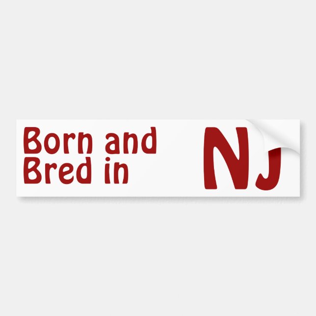 New-Jersey züchtete (Stoß) Aufkleber Autoaufkleber (Vorne)