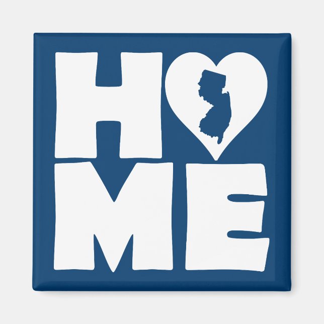 New Jersey Zuhause Heart Staat Kühlschrankmagnet (Vorne)