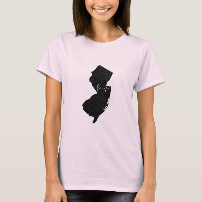 New Jersey Zuhause-Skript T-Shirt (Vorderseite)