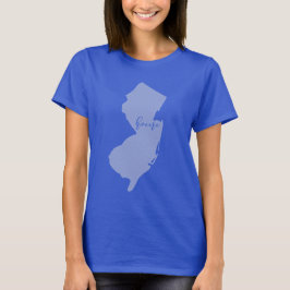New Jersey Zuhause-Skript T-Shirt