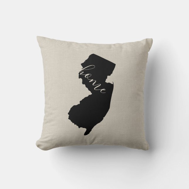 New Jersey Zuhause Staat Throw Kissen (Vorderseite)
