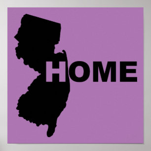 New Jersey Zuhause weg vom Staat-Poster-Zeichen Poster
