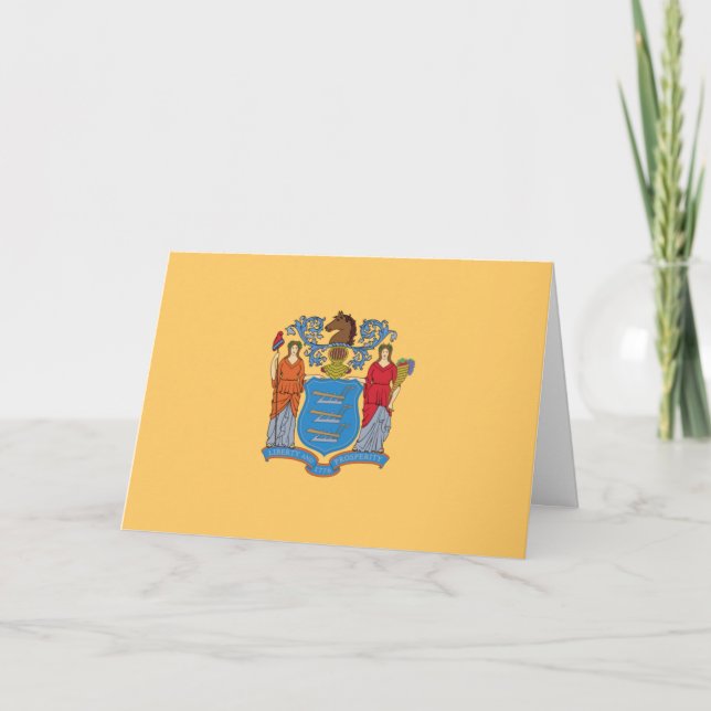 New Jerseyan Flag, Flag of New Jersey Karte (Vorderseite)