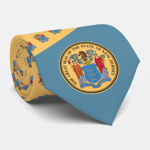 New Jerseyan Flag & Siegel, Flag New Jersey Krawatte