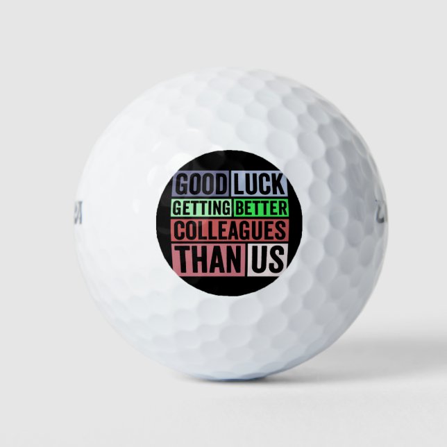 New Job Funny | Abschiedsarbeiter Verlassend | Gut Golfball (Vorderseite)