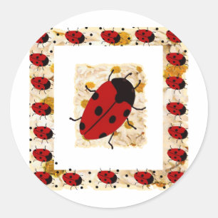 New Lady Bugs Runder Aufkleber