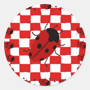 New Lady Bugs Runder Aufkleber
