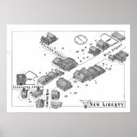 New Liberty Poster Map (28 x 20 Version)