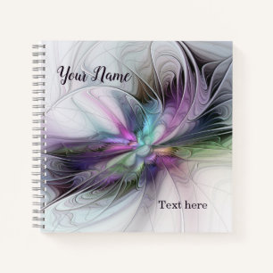New Life, farbenfrohe Abstrakte Fraktal Fantasie N Notizbuch