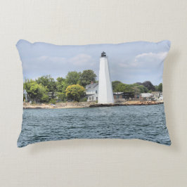 New London Harbour Lighthouse Connecticut Coussin