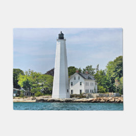 New London Harbour Lighthouse, CT Door Mat Fußmatte