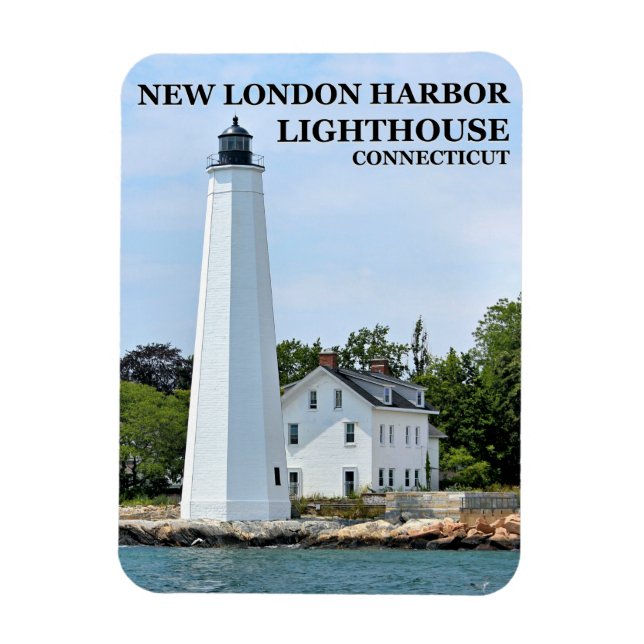 New London Harbour Lighthouse, CT Foto Magnet (Vertikal)