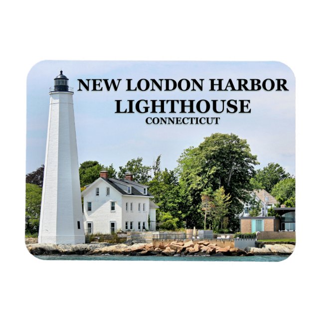 New London Harbour Lighthouse, CT Foto Magnet (Horizontal)