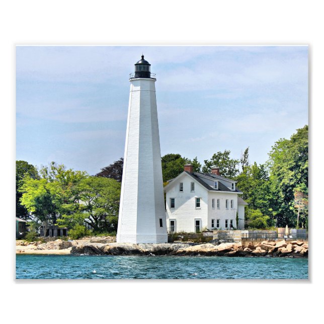 New London Harbour Lighthouse, CT Foto Print (Vorne)