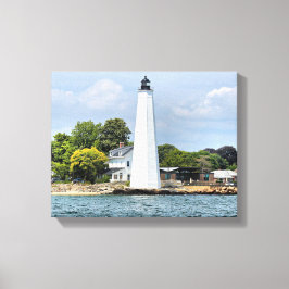 New London Harbour Lighthouse CT Wrapped Canvas Leinwanddruck