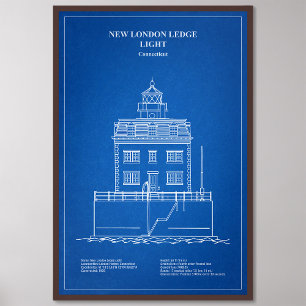 New London Ledge Lighthouse - Connecticut - AD Fotodruck