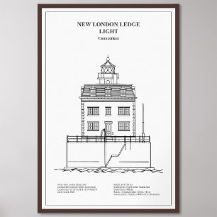 New London Ledge Lighthouse - Connecticut - BD Fotodruck