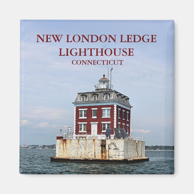 New London Ledge Lighthouse, Connecticut Magnet (Vorne)