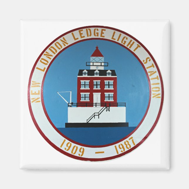 New London Ledge Lighthouse, Connecticut Magnet (Vorne)