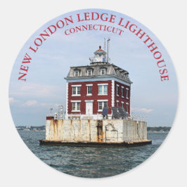 New London Ledge Lighthouse, CT Round Sticker