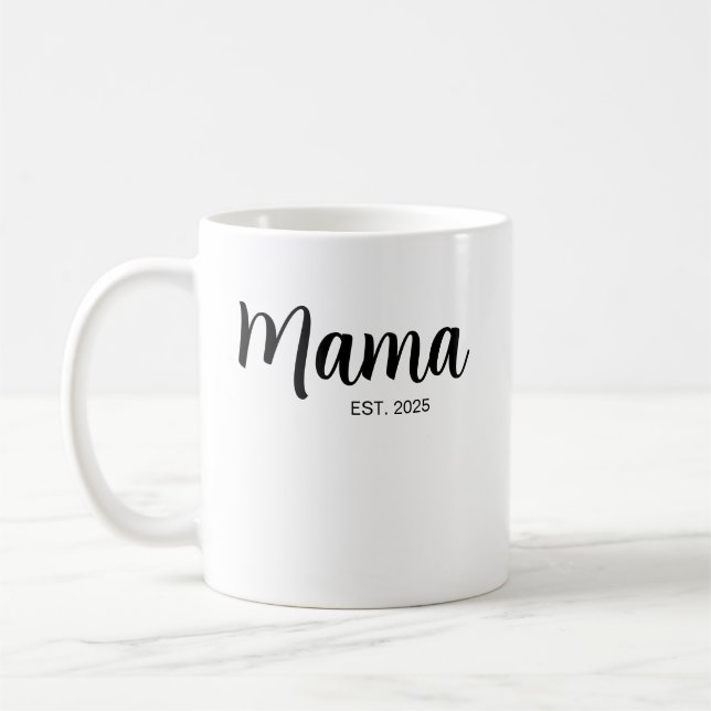 New Mama Est , Mama To be , Mama personalisiert Kaffeetasse (Links)