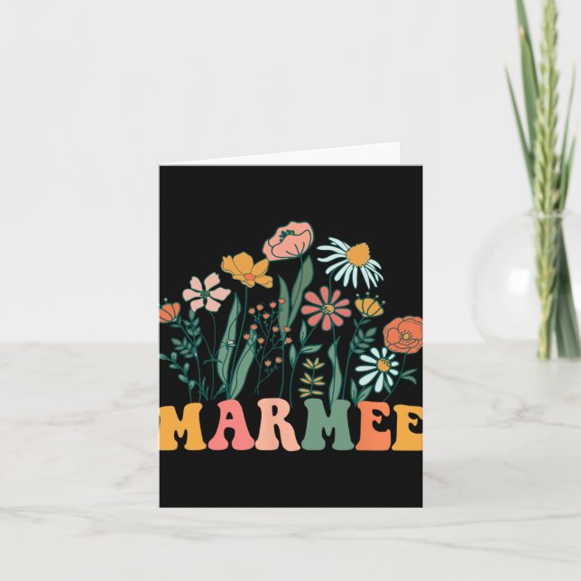 New Marmee Wildflower First Birthday &amp; Baby Sh Karte (Vorderseite)