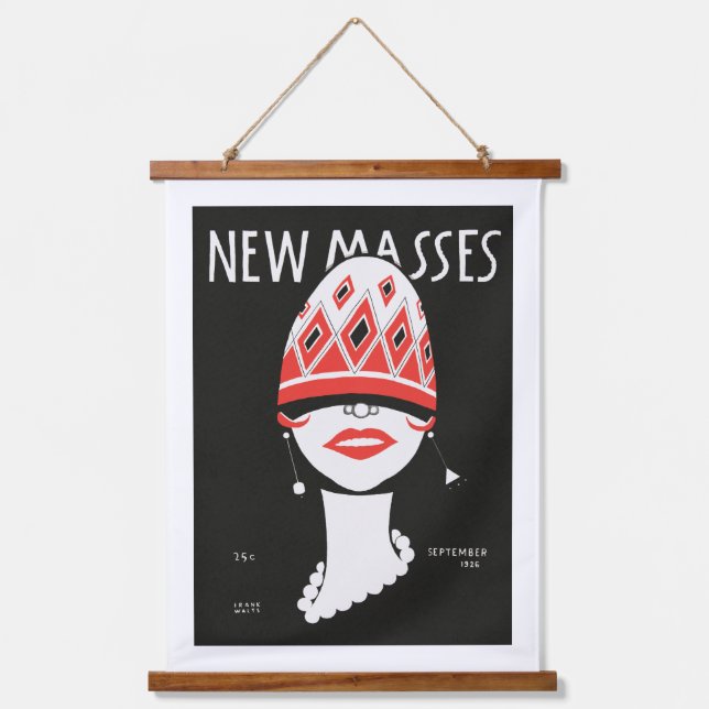 New Massen (1926) by Frank Walts Wandteppich Mit Holzrahmen (Vorderseite)