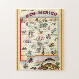 New Mexico 11x14 illustrierte Karte