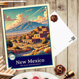 New Mexico | Anime Style Cel Schattenkarte Postkarte