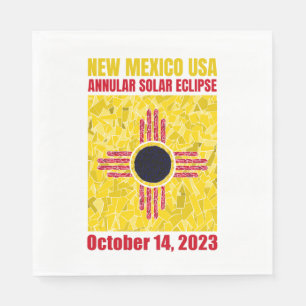 New Mexico Annular Eclipse Napkin Serviette