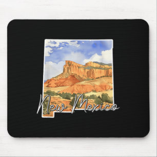 New Mexico Aquarell-Landschaftskunst Szenische Ans Mousepad