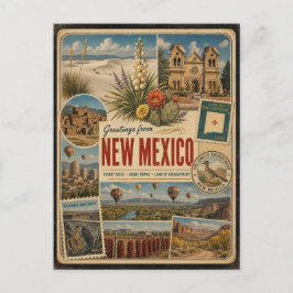 New Mexico Authentische Vintage-Postkarte Postkarte