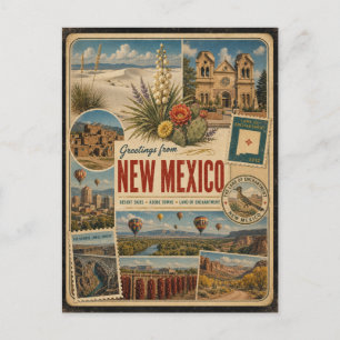 New Mexico Authentische Vintage-Postkarte Postkarte