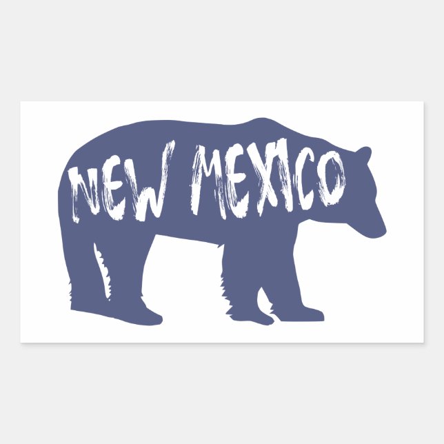 New Mexico Bear Rechteckiger Aufkleber (Vorderseite)