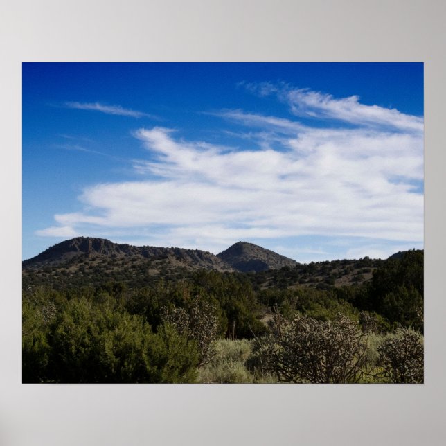 New Mexico Berglandschaft Farbe 16x20 Poster (Vorne)
