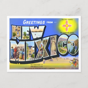 New Mexico Big Letters Postkarte