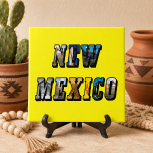 New Mexico Bildtext Fliese